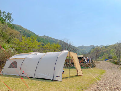 オークドーム　ベスティブル　綿テント　コットンテント　綿テント　キャンピングカン　拡張テント　大型テント　ファミリーキャンプ
