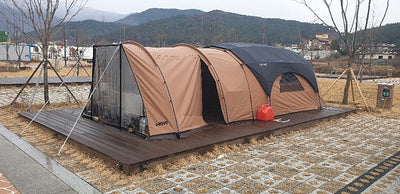 オークドーム　ベスティブル　綿テント　コットンテント　綿テント　キャンピングカン　拡張テント　大型テント　ファミリーキャンプ